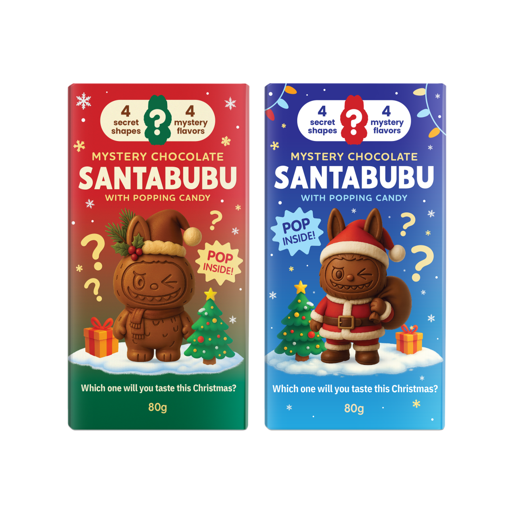 SantaBubu Christmas Mytery Chocolate Flavor Popping Candy 80g